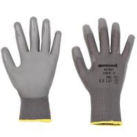 2100250 ПЮ Фёрст Грей трикотажные перчатки из полиамида серого цвета с п у покрытием