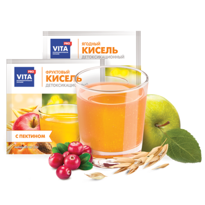 VitaPRO ЛПП Кисель детоксикационный с пектином. Для замены молока. фото, изображение, баннер