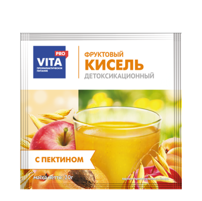 VitaPRO ЛПП Кисель детоксикационный с пектином. Для замены молока. фото, изображение, баннер