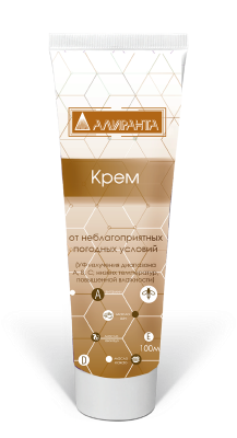 АЛИРАНТА Крем защитный от негативного воздействия окружающей среды до - 20 °С, туба 100 мл. фото, изображение, баннер