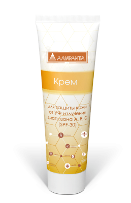 АЛИРАНТА Крем для защиты кожи лица и рук от воздействия УФ излучений, туба 100 мл. фото, изображение, баннер