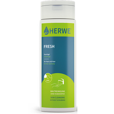 Гель для душа при легких загрязнениях Herwe Fresh/Херве Фреш, флакон 250 мл. фото, изображение, баннер